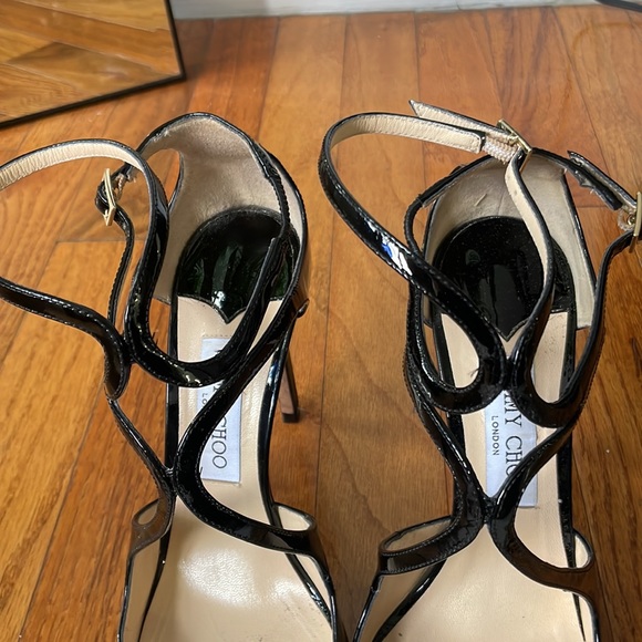 Classic Iconic Jimmy Choo Lancer Pointed Toe Patent Pumps Size 39 - Picture 10 of 10